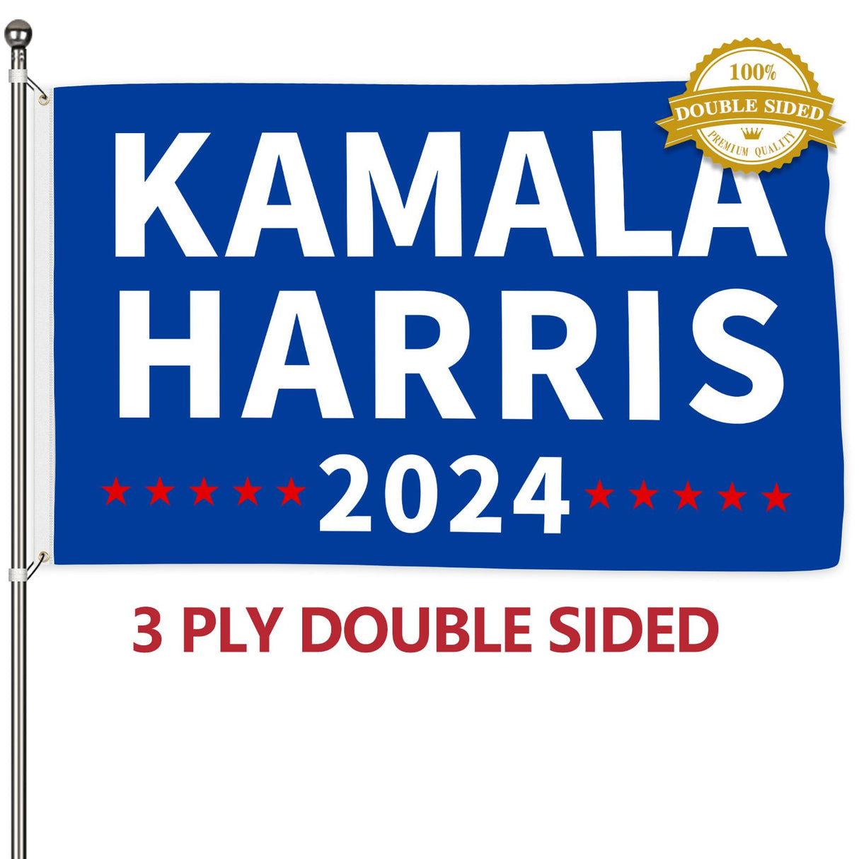 Probsin Kamala Harris 2024 Flag 3x5 Ft Double Sided Support Harris for President Banner Party Supplies Yard Signs Home Decor Hanging Poster for College Room Man Cave Welcome Photo Backdrop