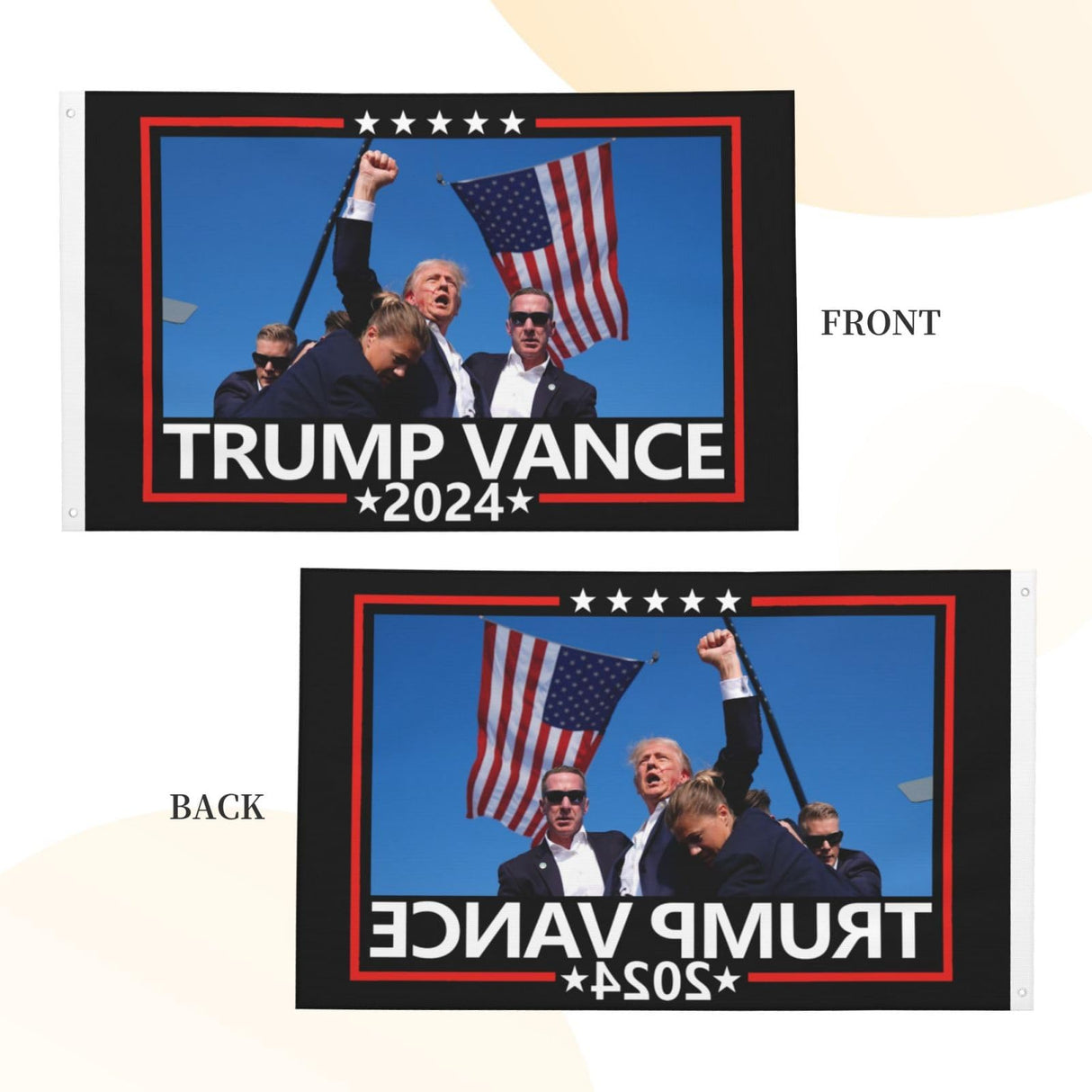 Trump Vance Flag Trump 2024 Flag 3x5 Double Sided Outdoor Flags Tapestry For Room Indoor Outdoor Decoration Gifts