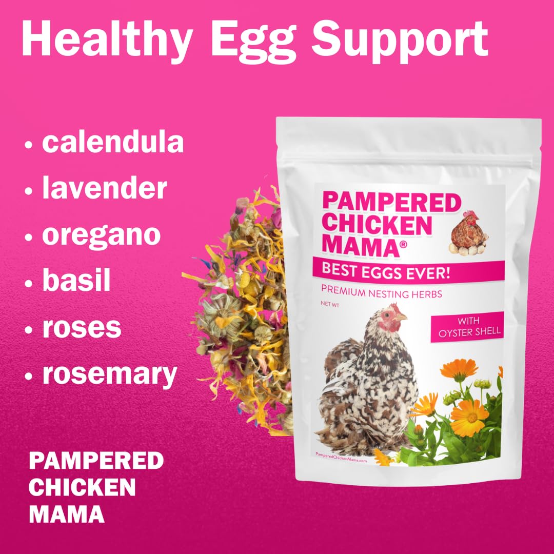 Pampered Chicken Mama Best Eggs Ever! Nesting Herbs for Chickens (10 Ounces) | Chicken Nesting Herbs