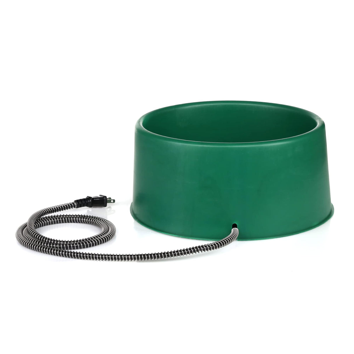 Farm Innovators P-60 1.5 Gallon 60 Watt Electric Heated Pet Water Bowl with Thermostatic Control and Anti Chew Cord, Green (2 Pack)