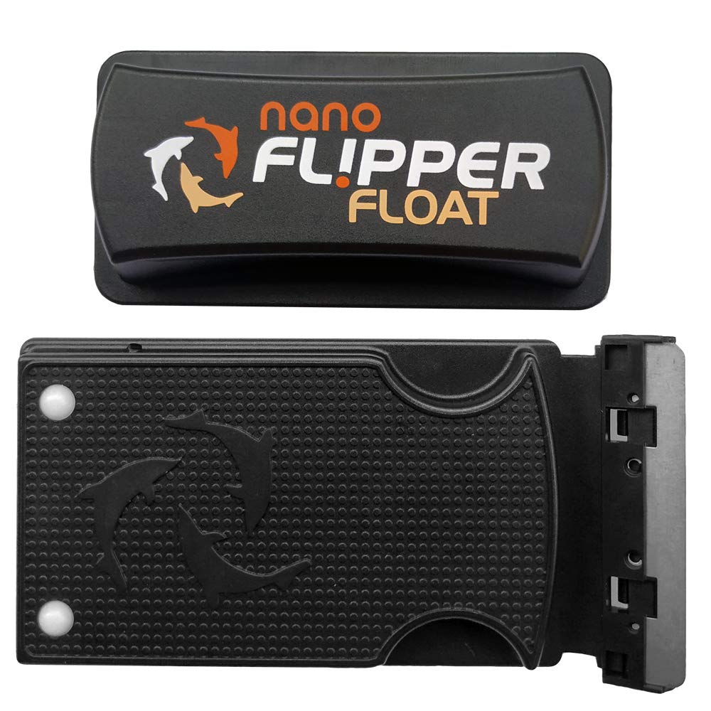 FLIPPER Float Nano Magnetic Aquarium Cleaner – 2-in-1 Flip Scrubber and Scraper, Floating Design with Strong Magnets for Algae and Debris Removal on Small Glass Tanks up to 1/4" (6mm)