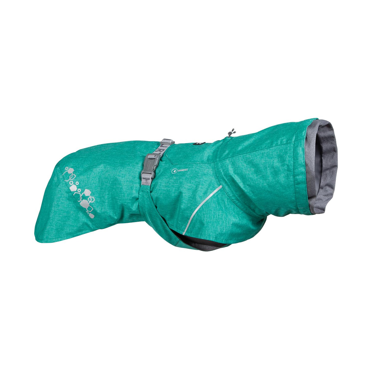 Hurtta Monsoon Coat II ECO, Wet Weather Dog Raincoat Coat, Peacock, 9 in