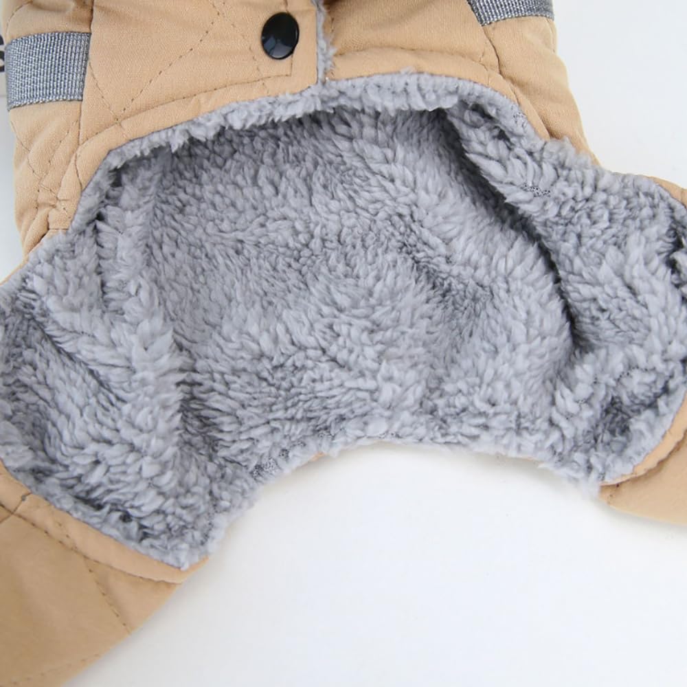 Izefia Dog Coat Jacket Windproof Cold Weather Coat 4 Legs Warm Dog Jumpsuit Winter Thick Clothes Snow Proof Coat Cotton Dog Coat for Small Dog Medium Dog Cat Green S