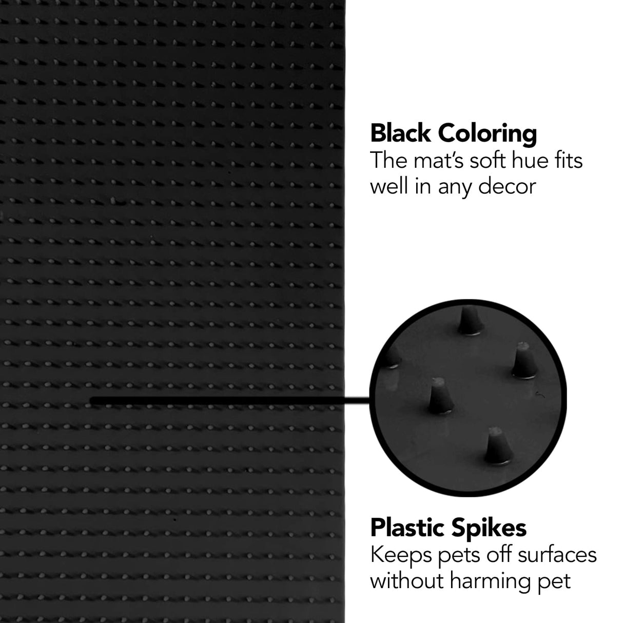 RESILIA Furniture Protector Pet Deterrent Tiles - Pet-Free Training Mat, for Cats, Dogs, Rabbits, Indoor and Outdoor Use, Black, 21 Inches x 19 Inches, 8 Pack