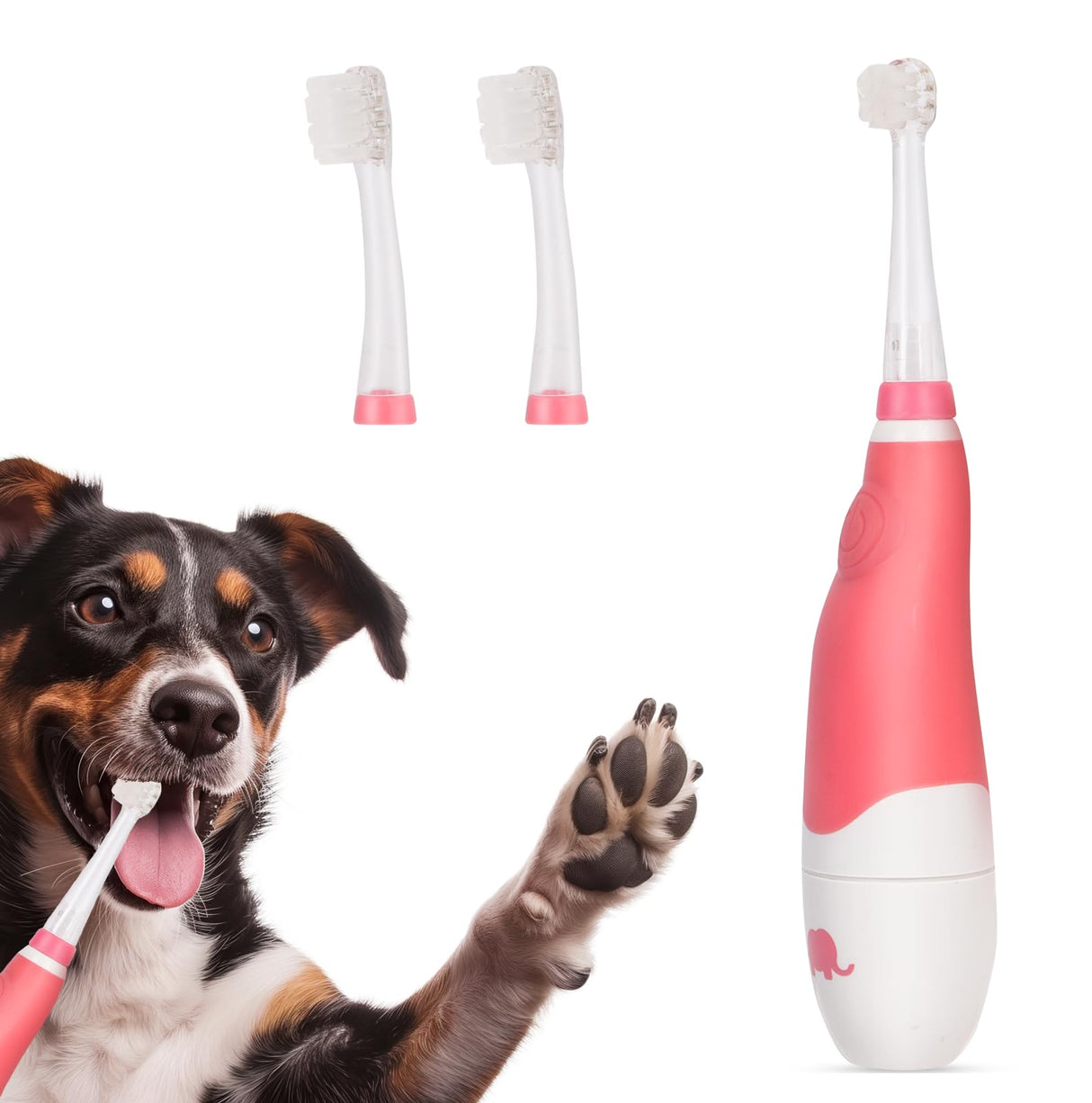 KOPBTBOY Dog/Cat Electric Toothbrush, Pet Electric Toothbrush with Searchlight/Soft Bristles, Suitable for Small Dogs and Cats