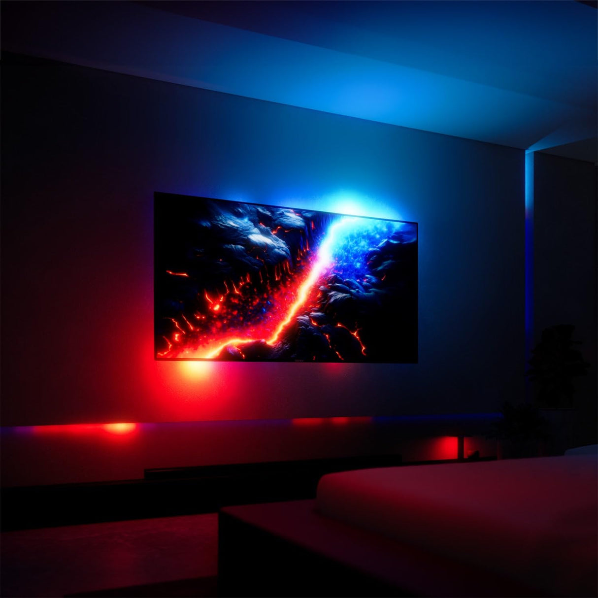 FANCY LEDs Sync Box Ambient TV Backlighting Syncing Box HDMI 2.0 All TV Sizes Fancyleds (70" to 90")