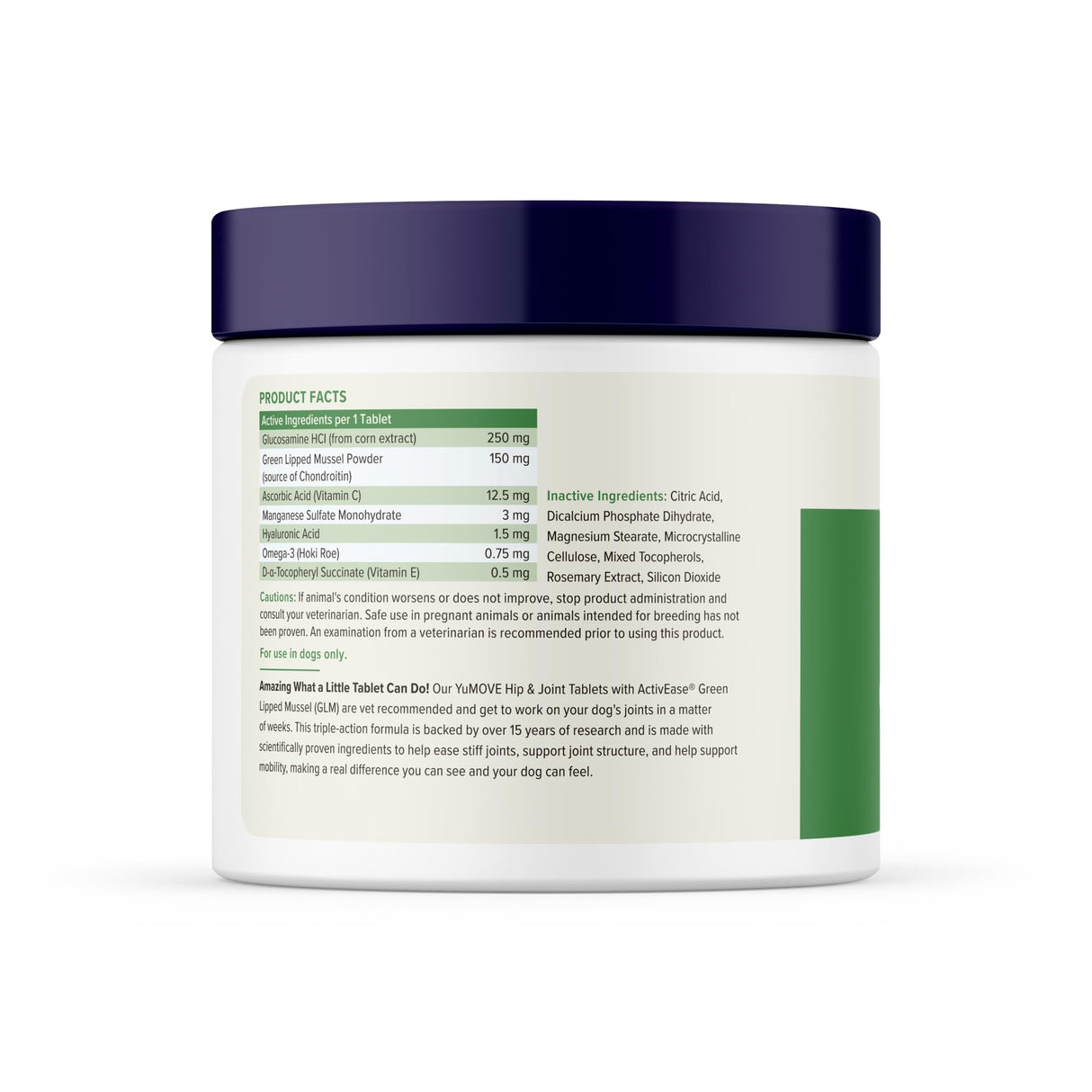 Yumove Hip & Joint Supplement for Dogs with Glucosamine, Hyaluronic Acid, Green Lipped Mussel & Omega 3 Joint Supplement - Regular or Advanced Strength (300 Count, Chewable Tablets)