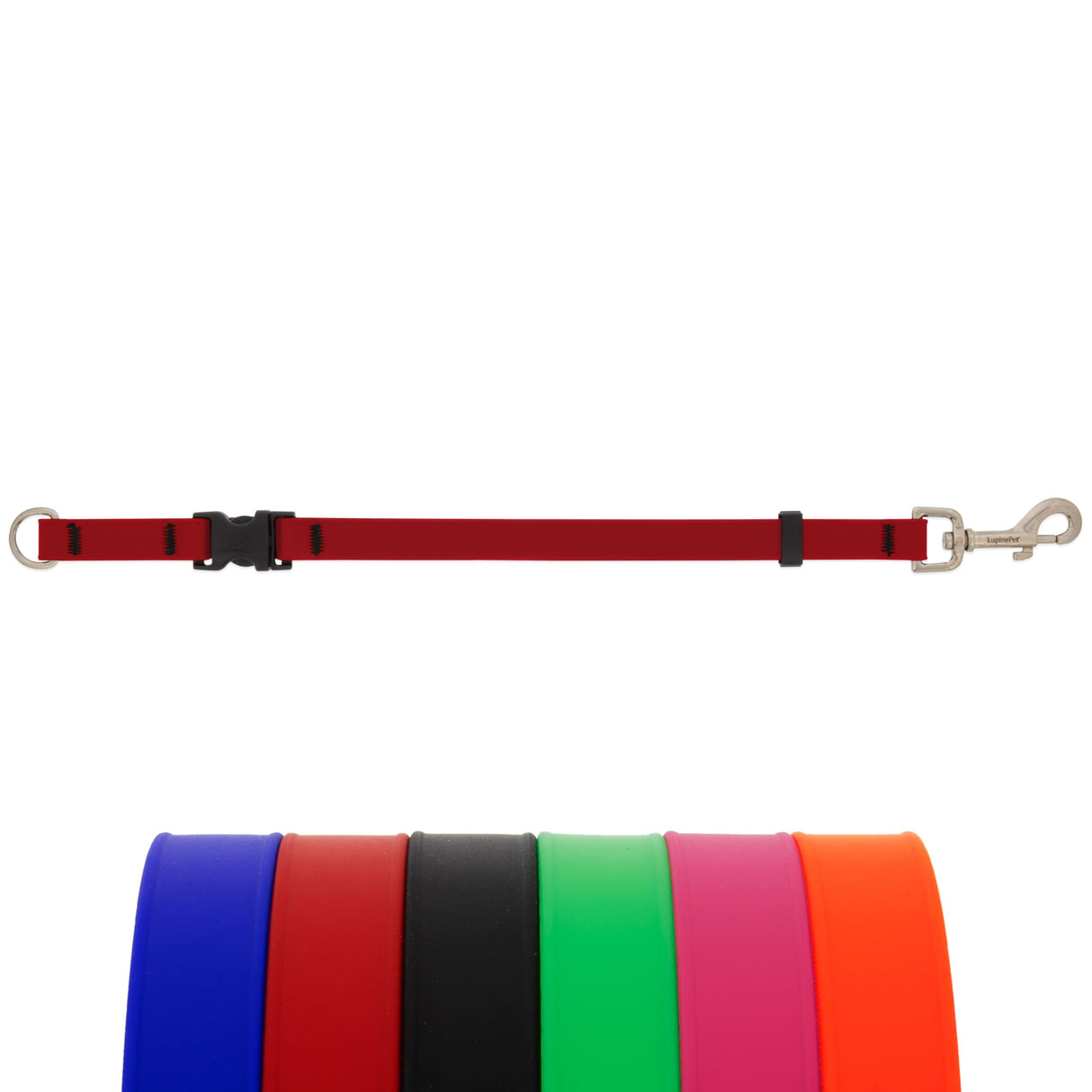 LupinePet Pro Grooming Loop for Dogs, Waterproof, Brick Red, 3/4-inch Wide, 24" Long, Made with BioThane