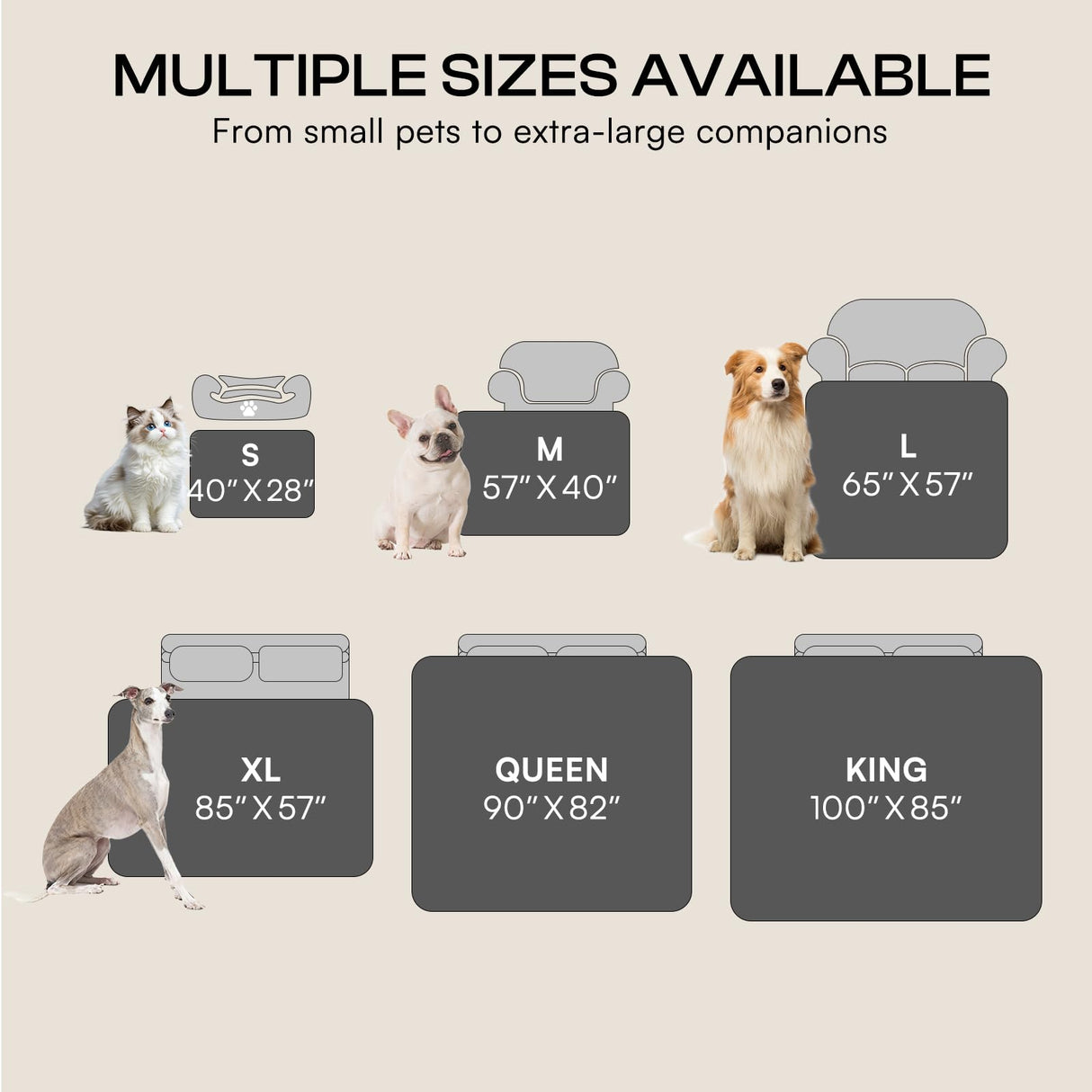 Luciphia Waterproof Pet Blanket, Liquid Pee Proof Dog Blankets for Sofa Bed Couch, Reversible Sherpa Fleece Furniture Protector Cover for Small Medium Large Dogs Cats,Light Grey Small(40" x 28")