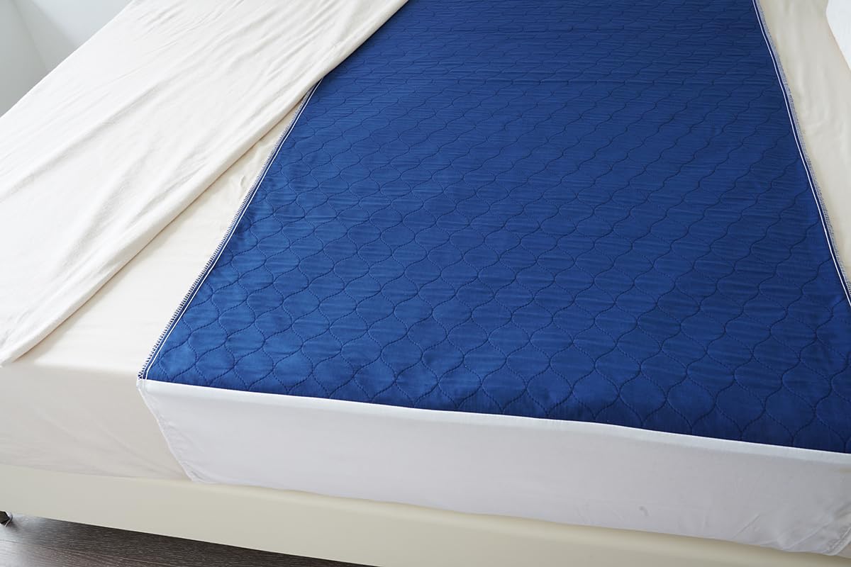 2 Pack Careboree Pee Bed Pads Bed Wetting Protection Cotton Top-Layer Waterproof Underpads 34"X36" Twin Size with 21" Wings for Incontinence Adults,The Elderly Kids Pets
