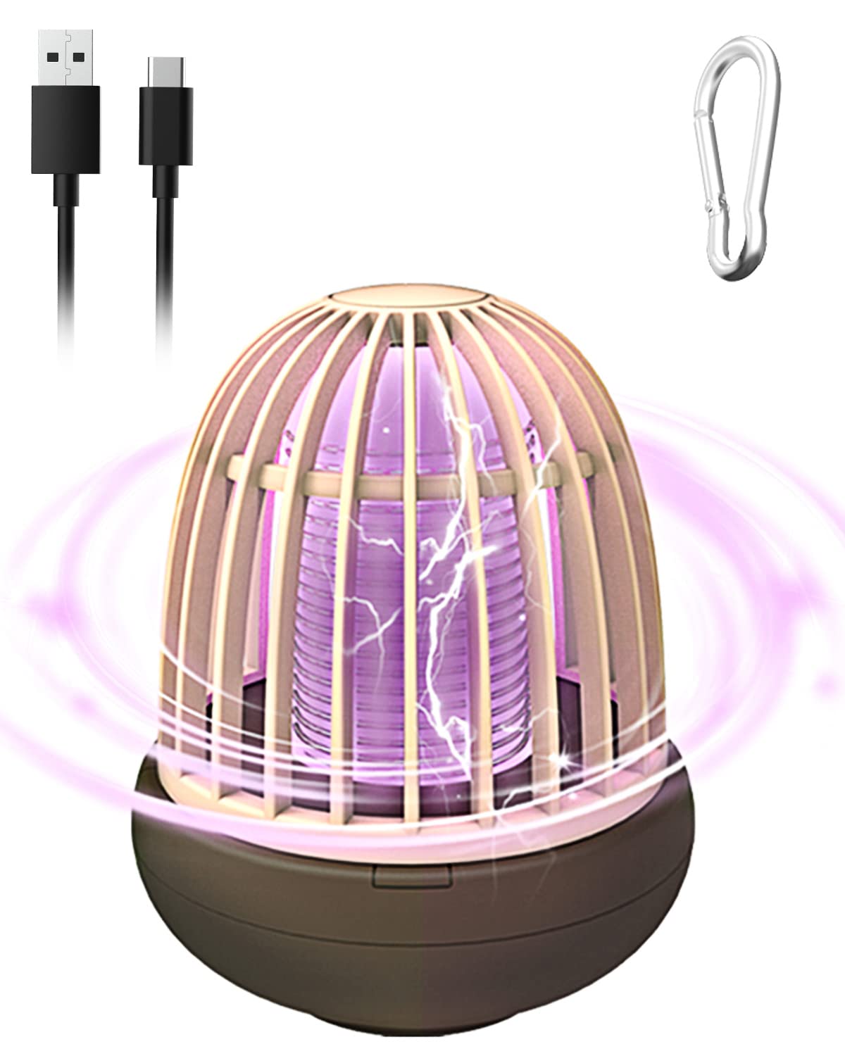AICase 1800mA Rechargeable Portable Mosquito Killer lamp, Bug Zapper Latern,Bug Zapper Trap Light Outdoor and Indoor Cordless Battery Powered Waterproof Bug/Fly Trapper for Home