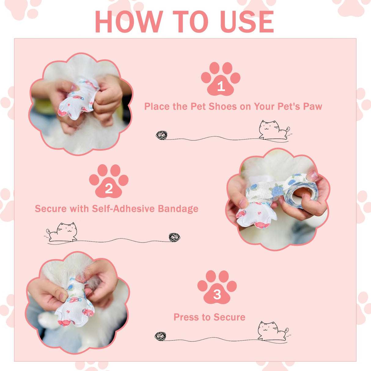 Disposable Dog Booties for Dog Cats,40Pcs Pet Booties Waterproof and Breathable with Adjustable Bandage,Paw Socks Protector for Small Medium Large Dogs,Disposable Dog Boots