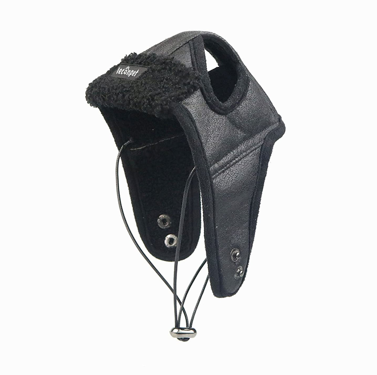 Leconpet Dog Aviator Hat, Dog Winter Pilot Hat with Ear Flaps for Cold Weather (XXL, Black)