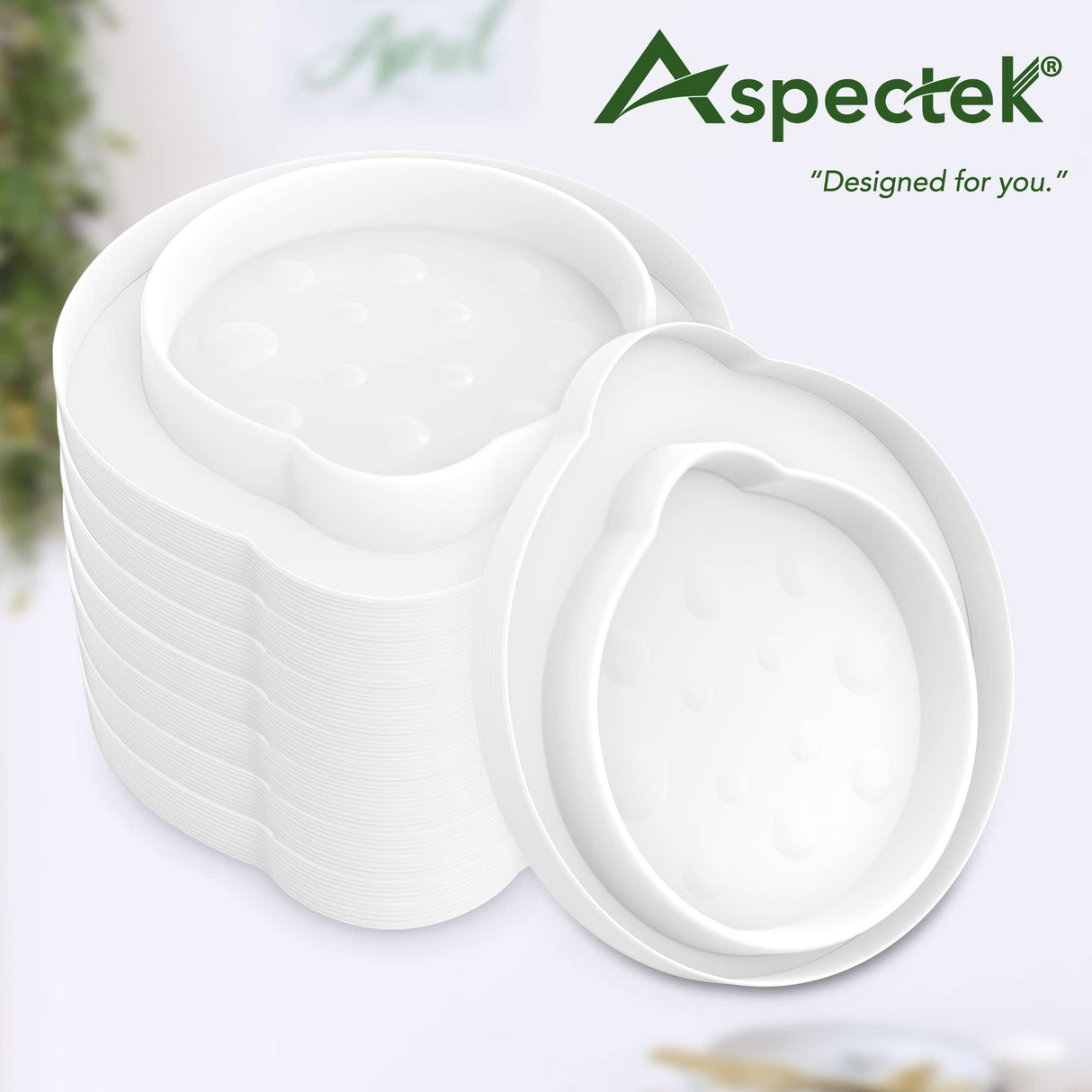 ASPECTEK Bed Bug Trap, Bed Bug Interceptor-Pack of 8. Insect Trap, Safe Eco Friendly, Bed Bug Eliminator (White)