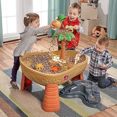 Step2 Dino Dig Sand and WaterTable, Kids Activity Sensory Playset, Summer Outdoor Toys, 7 Piece Water Toy Accessories, For Toddlers 2-5 Years Old