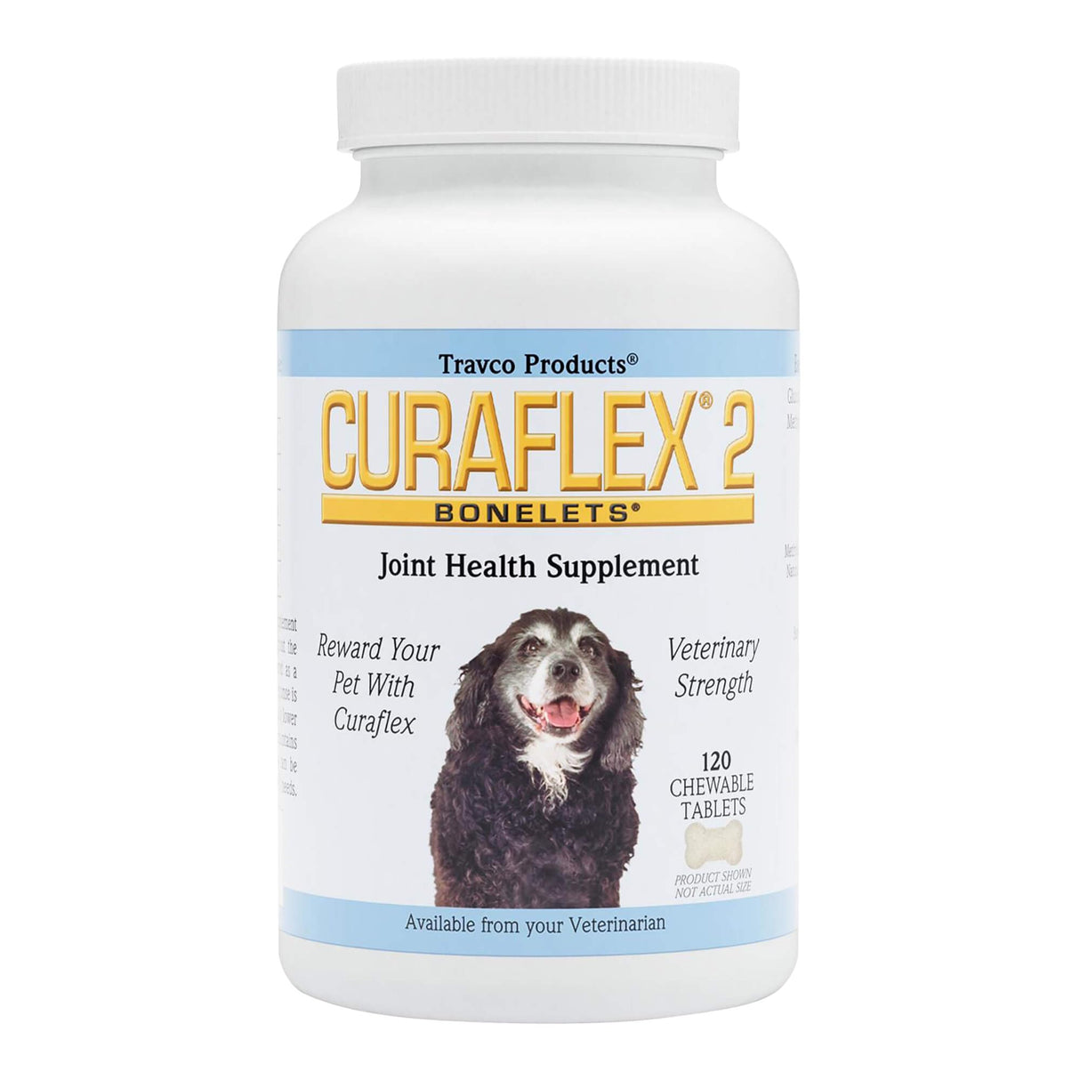 Nutramax Laboratories Curaflex 2 Joint Health Supplement for Dogs, 120 Chewable Tablets