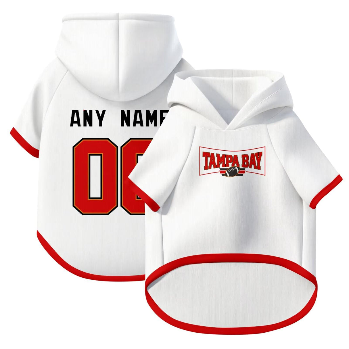 ANTKING Tampa Dog Hoodie T-Shirt Jersey Pet Clothes Custom Name and Number Gifts