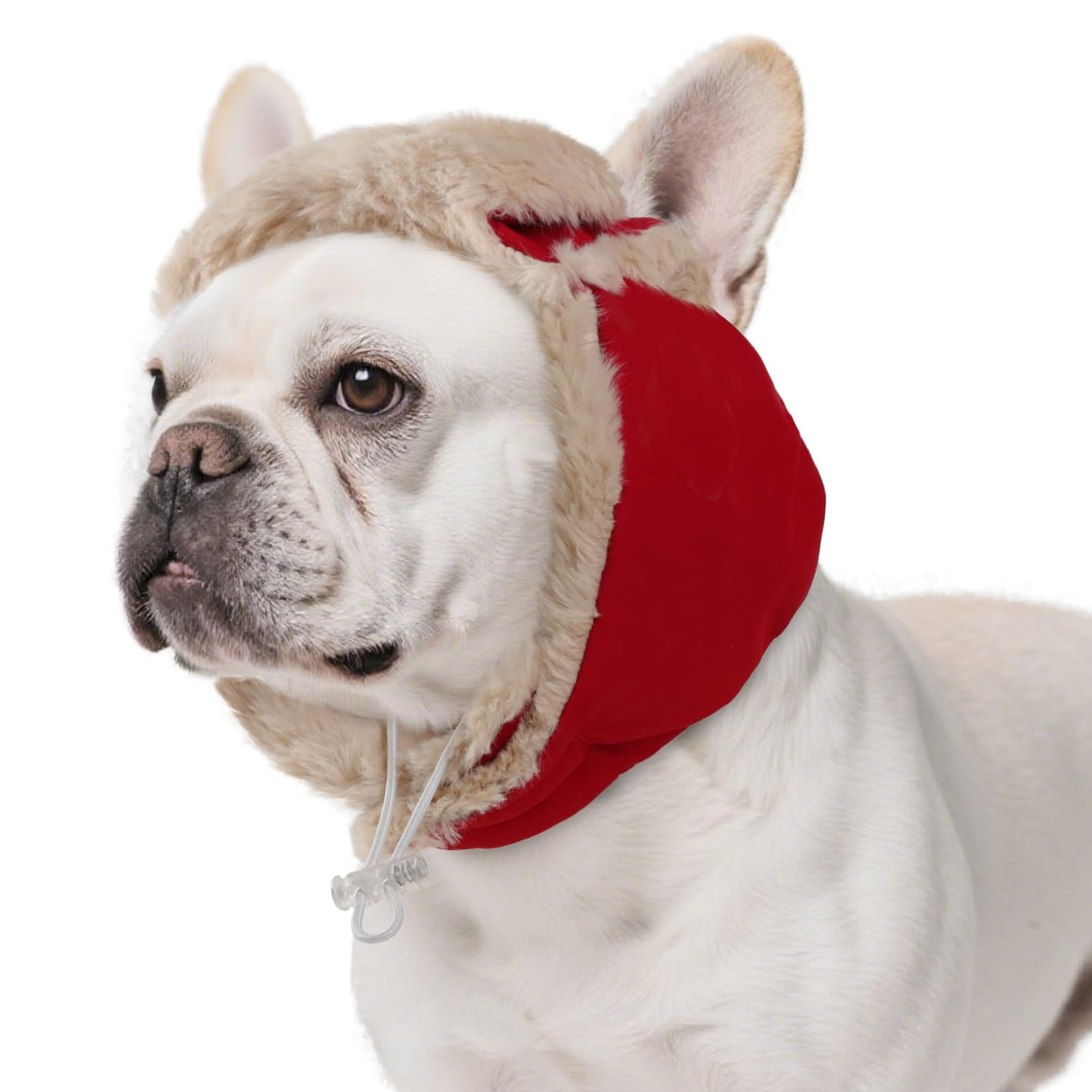 Dog Hats for Large Dogs, Christmas Dog Hat with Ear Holes & Adjustable Chinstrap, Pet Warm Snow Bomber Hat for Cold Weather, Soft Faux Rabbit Fur, Outdoor Beanies Noise Protection