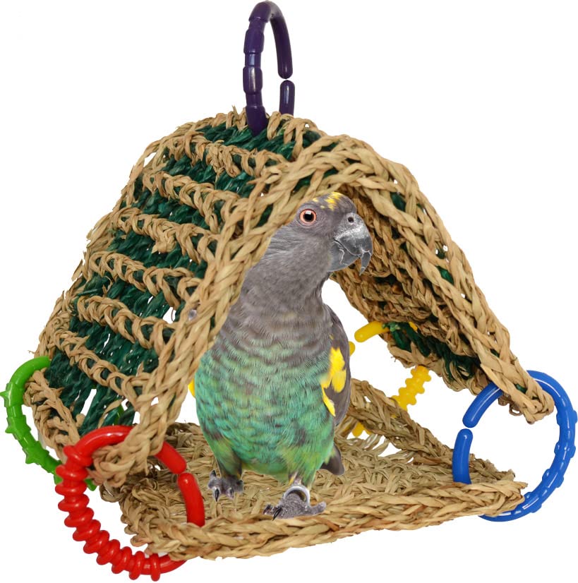 Super Bird Creations SB881 Seagrass Tent, Small/Medium Bird Size, 8” x 7” x 8”