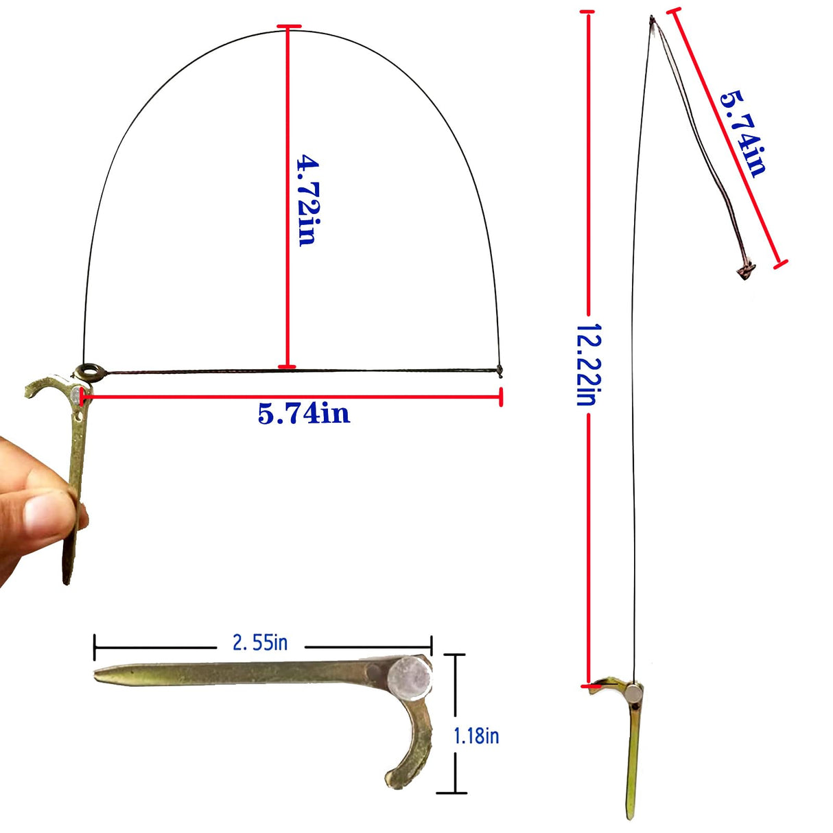 Professional Bird Trap for Chicken, Pheasant,Wild Duck, Partridge Mallard and Other Medium-Sized Birds Tying Birds' feet Won't Hurt Them
