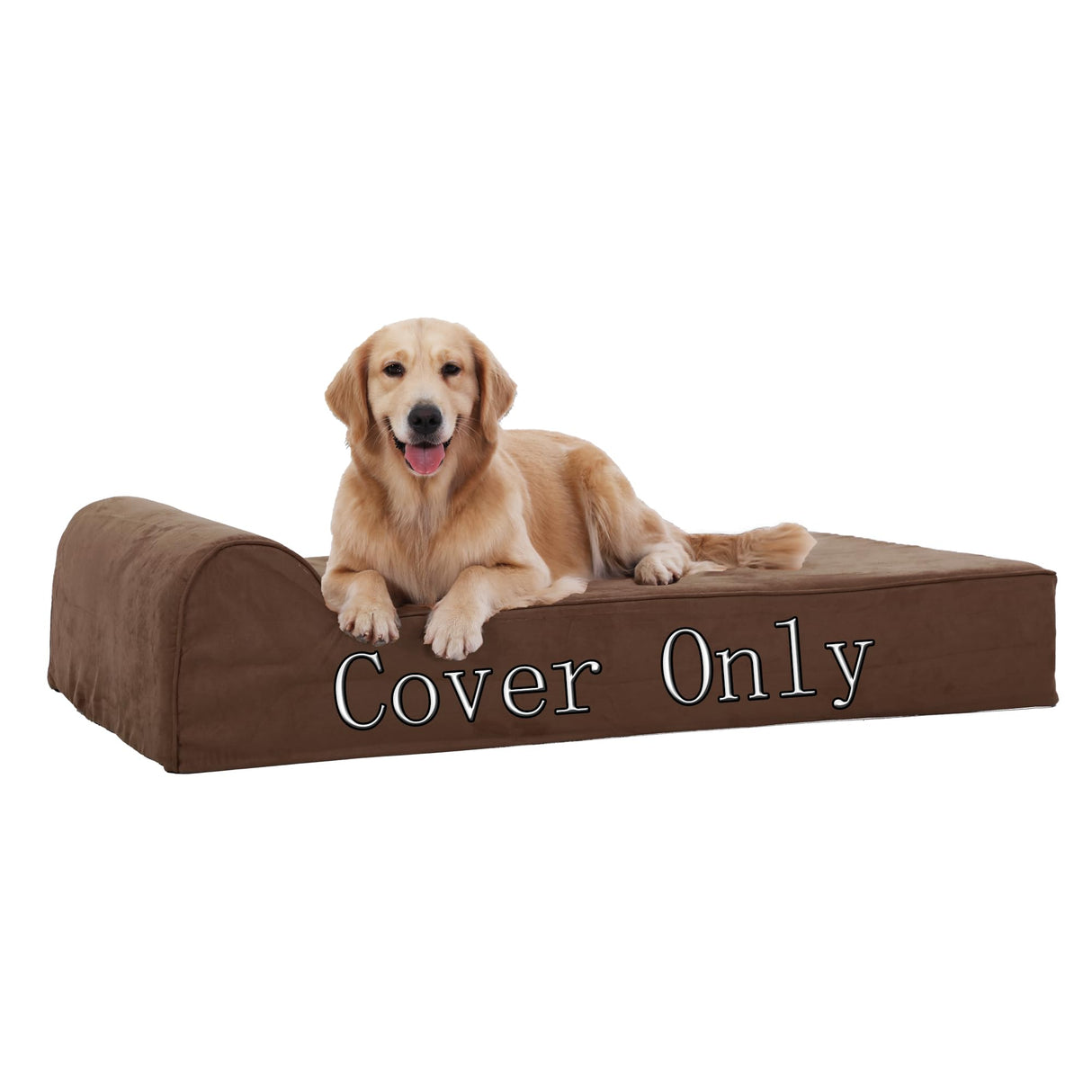 Rainmr Large Dog Bed Cover - Large Replacement Case for Memory Foam Pet Bed, Dog Bed Liner with Zipper, L Size, Chocolate, Covers Only