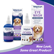 Load image into Gallery viewer, Vetericyn Plus Dog and Cat Eye Wash | Eye Drops for Dogs and Cats to Flush and Soothe Eye Irritations, Dog Tear Stain Cleaner, Safe for All Animals. 3 Ounces