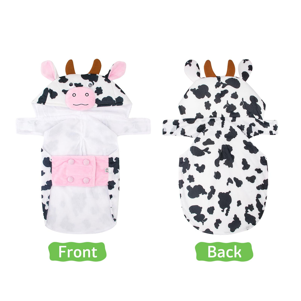 Cow Dog Costume Clothes, Dog Halloween Costumes for Small Medium Dogs, Funny Pet Costumes Milk Cows Outfit for French Bulldog Christmas Party Cosplay Puppy Cat Clothes Photo Dress up Accessories