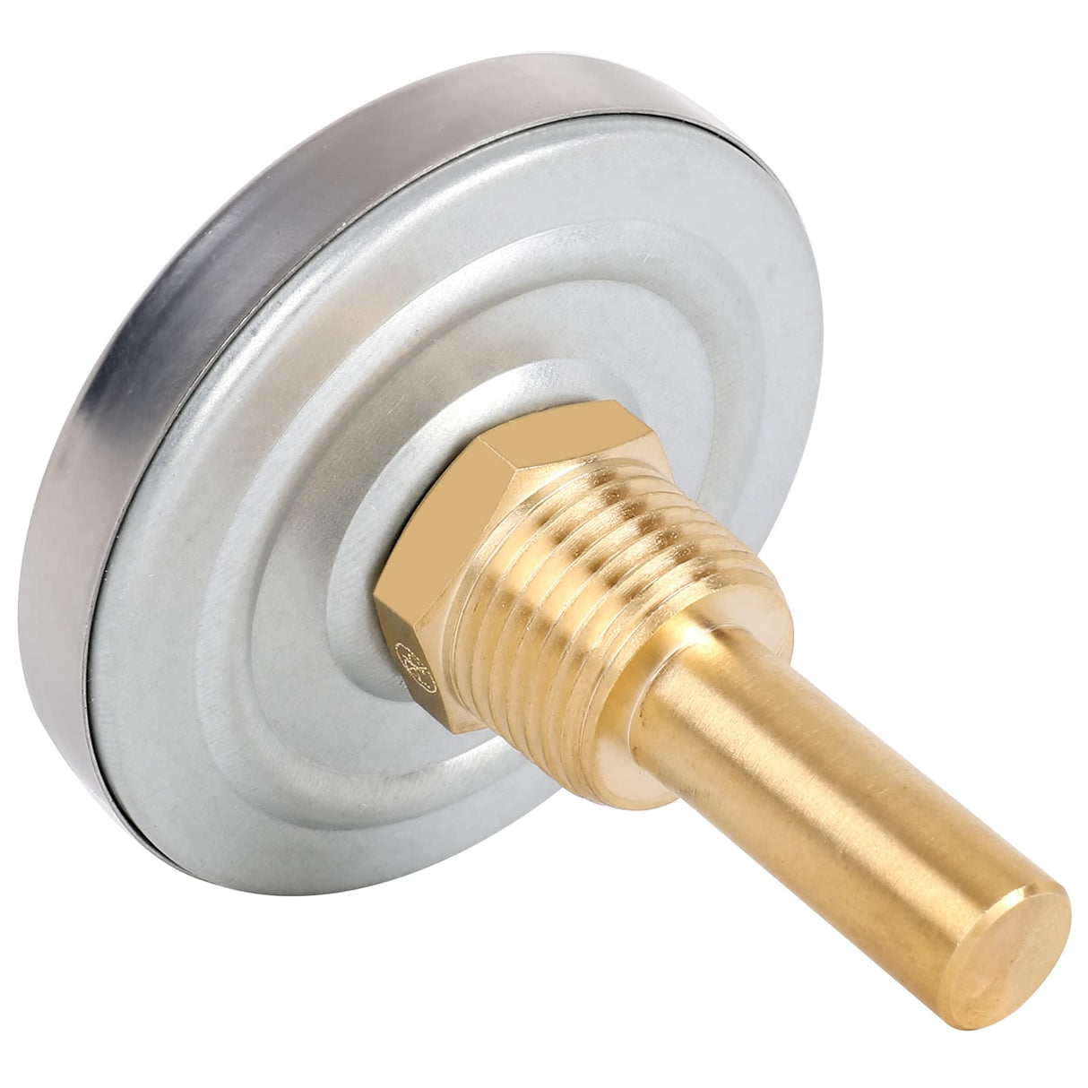 Uharbour 2-1/2" Dial Water Thermometer, Bi-Metal Temperature Gauge with 1-3/4" Lead-Free Brass Stem and 1/2" NPT Back Mount, Accuracy 2% Range 0-250°F / -20-120 °C(2pcs)