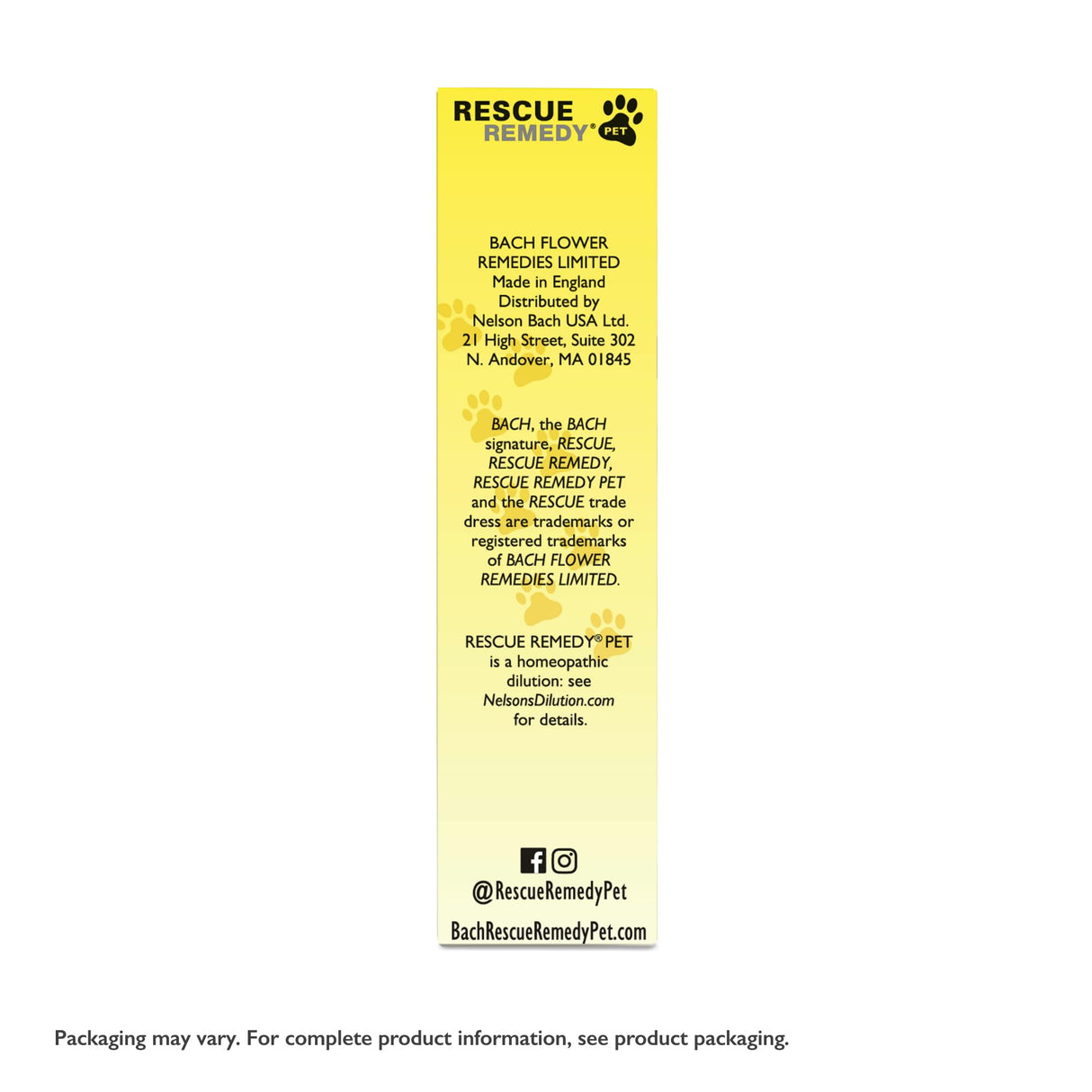 Rescue Remedy Pet Dropper - 20mL - Stress & Tension Support for Dogs & Cats with Bach Natural Flower Essences - Sedative-Free, Homeopathic Liquid Formula - for All Breeds, Ages & Weights