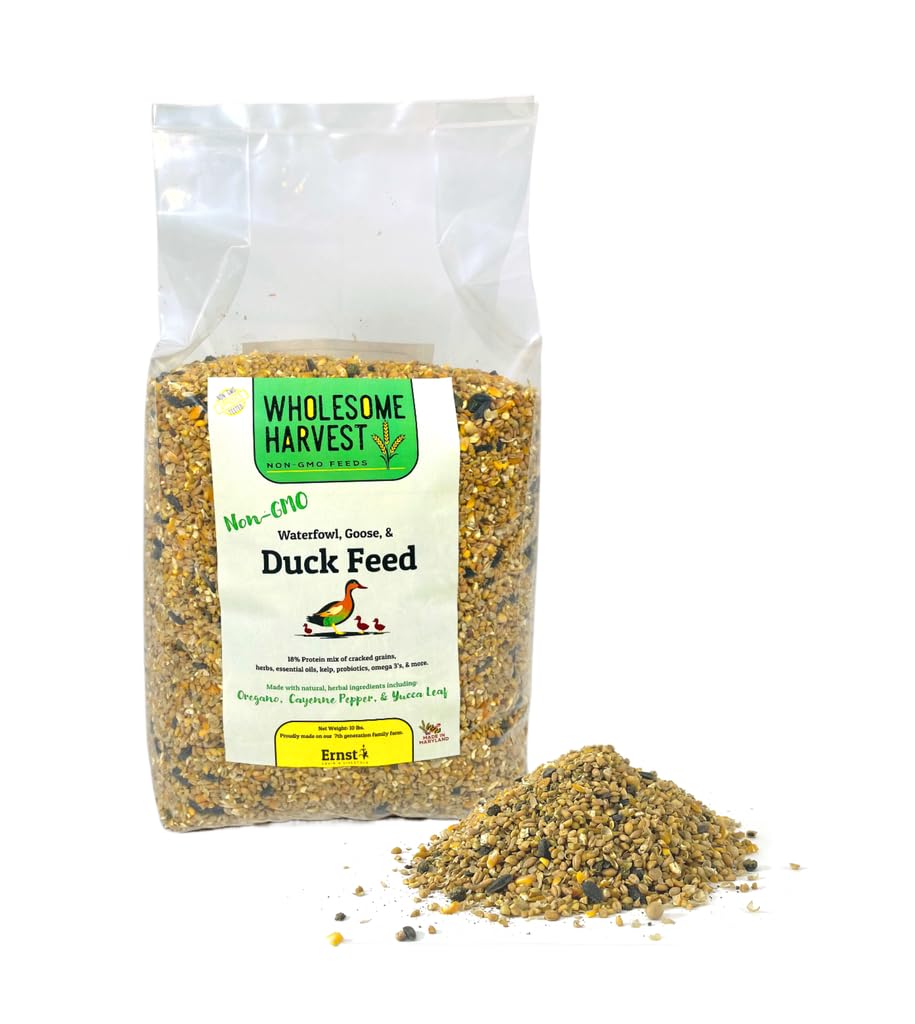 Wholesome Harvest Duck, Goose, Waterfowl Layer Feed 10 lb, High Protein Specially Formulated to Promote Egg Production and Healthy Flocks