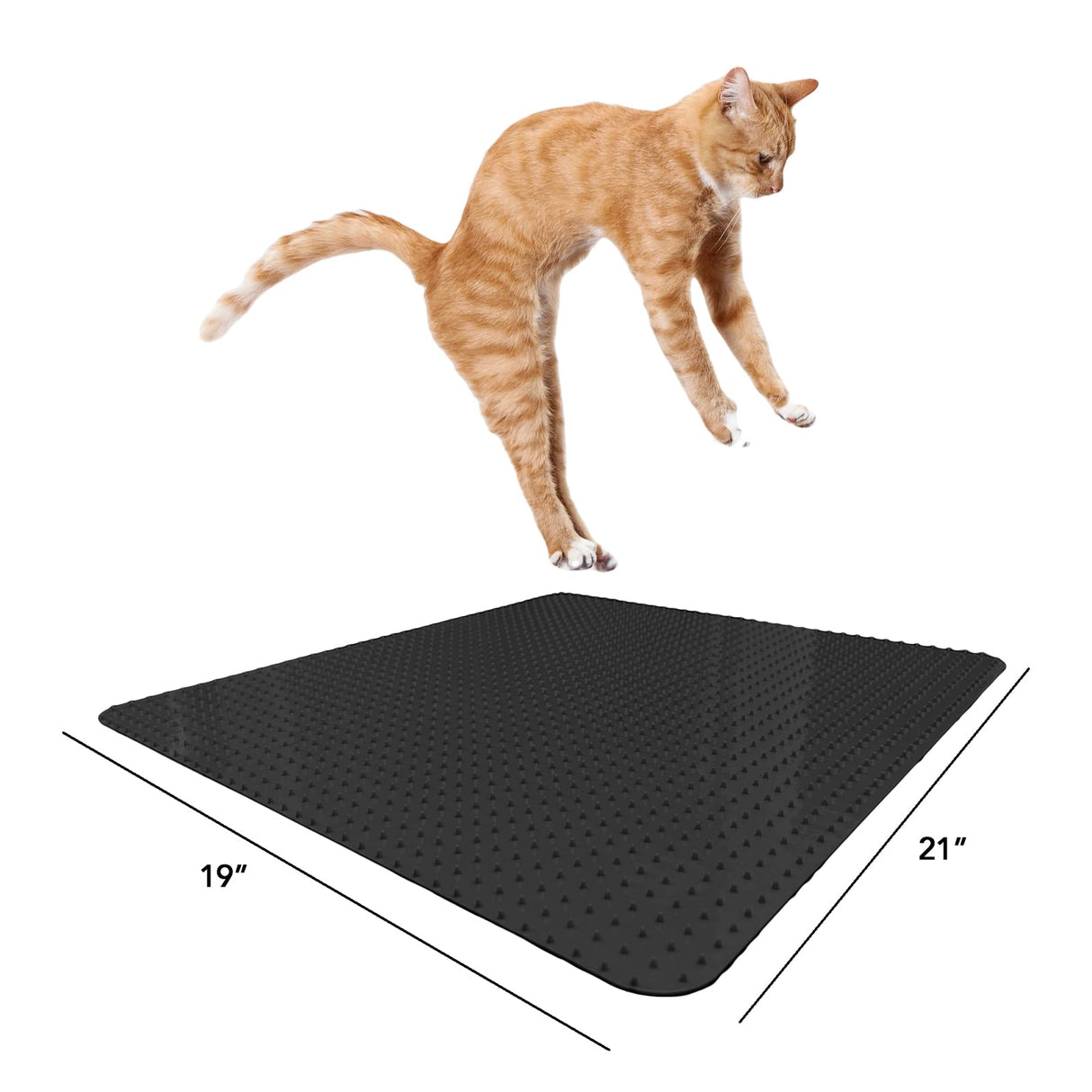 RESILIA Furniture Protector Pet Deterrent Tiles - Pet-Free Training Mat, for Cats, Dogs, Rabbits, Indoor and Outdoor Use, Black, 21 Inches x 19 Inches, 8 Pack