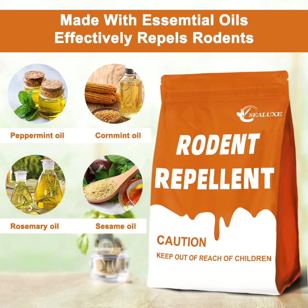 DALIYREPAL Rodent Repellent, Outdoor/Indoor Mouse Repellent, Mice Repellent for House, Rat Repellent for Outside, Get Rid of Rats, Peppermint Rodent Repellent, Repel Mice/Mouse/Rats 8 Pouches/Bag