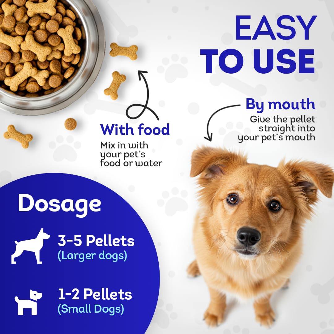 HA4E - Mange Relief for Dogs - Treatment for Itchiness, Scabs, & Hair Loss Caused by Mites - All-Natural, Homeopathic, Non-GMO, Organic, Gluten, Preservative & Chemical Free - 300 Tablets