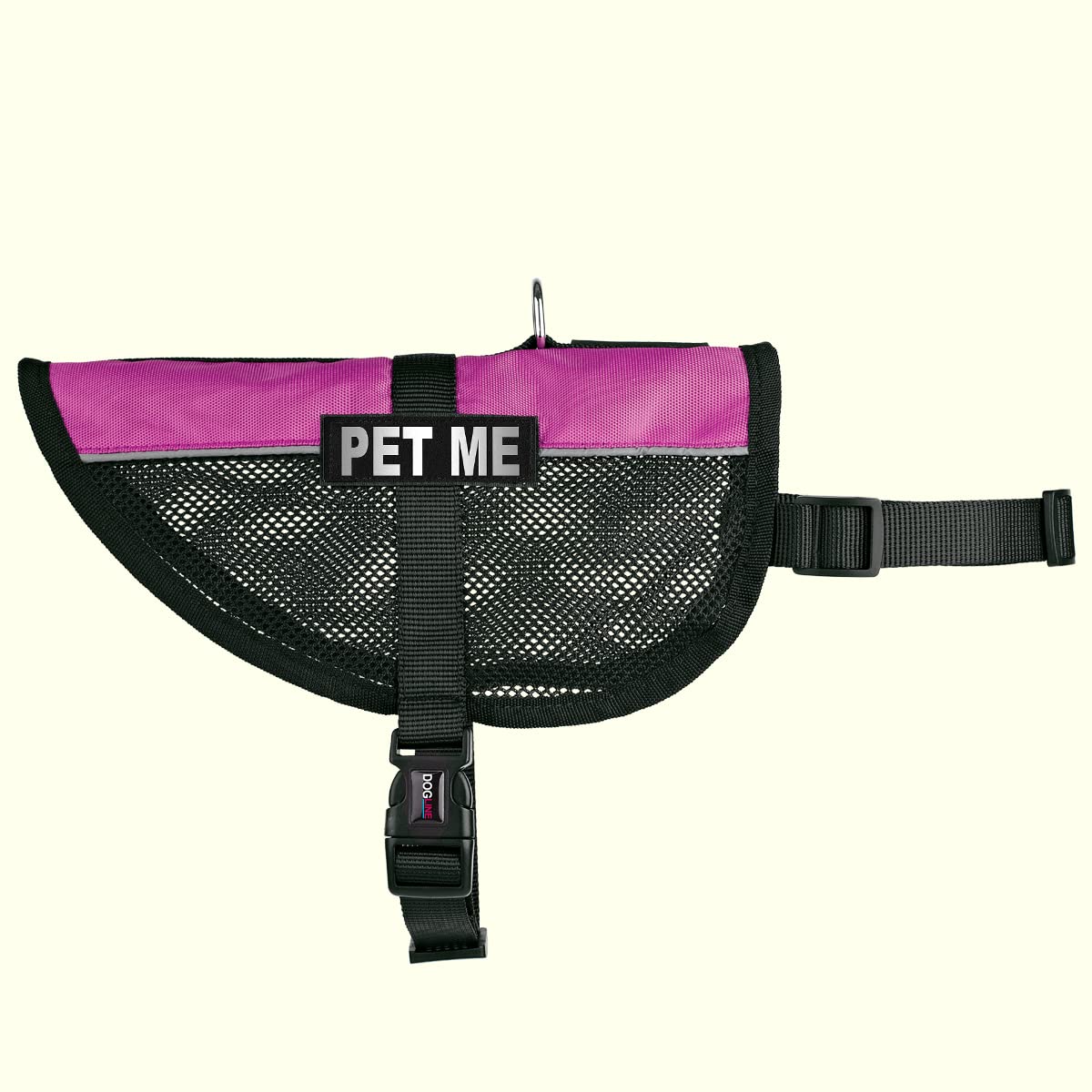 Dogline 22"-29" MaxAire Multi-Purpose Mesh Vest for Dogs and 2 Removable PET ME Patches, Large, Pink