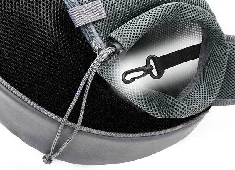 Kucehiup Pet Sling Carrier for Small Dogs Cats Breathable Mesh Travelling Hands-Free Puppy Backpack(Fits Approximately 3 lbs to 6 lb Pets)(Black)