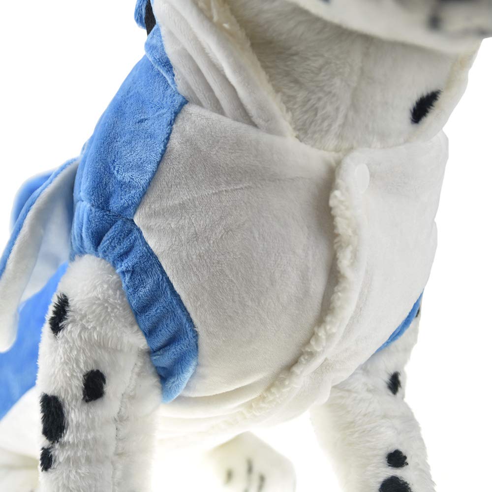 Halloween Dog Shark Costume Outfits for Large Dog Winter Fleece Puppy Jacket Coat Hoodie Funny Dog Clothes Golden Retriever(3XL, Blue)