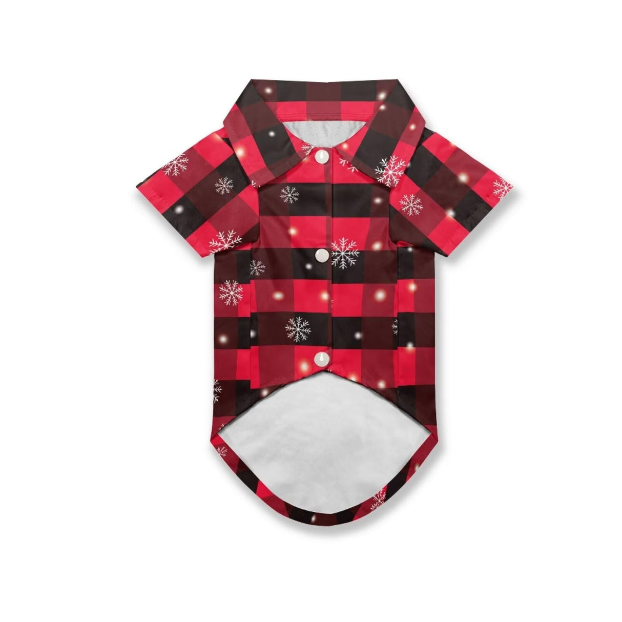 Wiryuouvt Snowflake Plaid Dog Christmas Outfit Dog Shirts Collared Polo T-Shirts for Small Medium Dogs Cats Boy Girl Cozy Lightweight Puppy Clothes for Small Dogs Boy Girl Christmas Party Photo Event