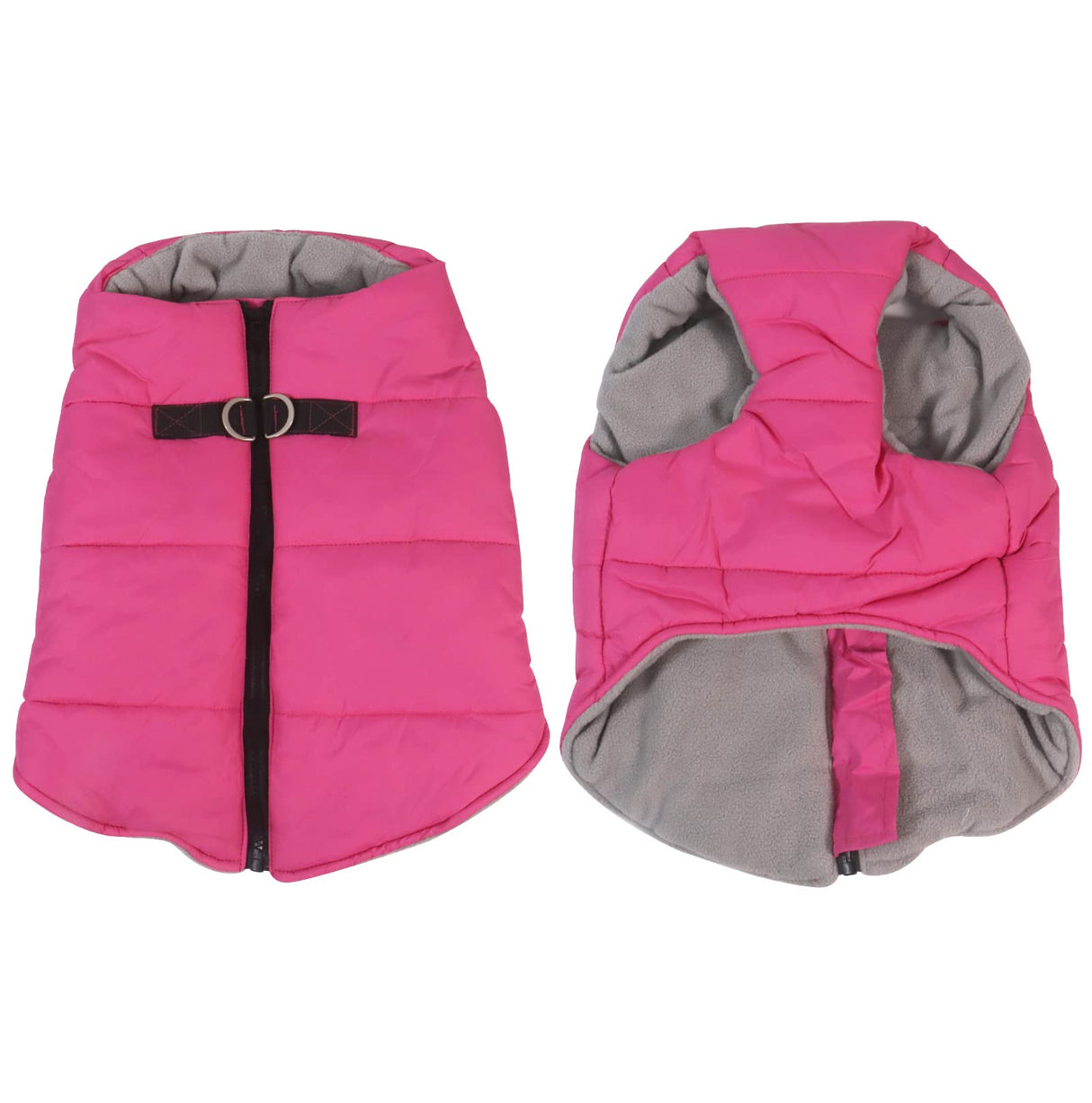 Dog Bulldog Clothes Dog Cotton Padded Coat Thick Winter Warm Vest Waistcoat Cold Weather Jacket Clothing for French Bulldog Coat-Pink-L