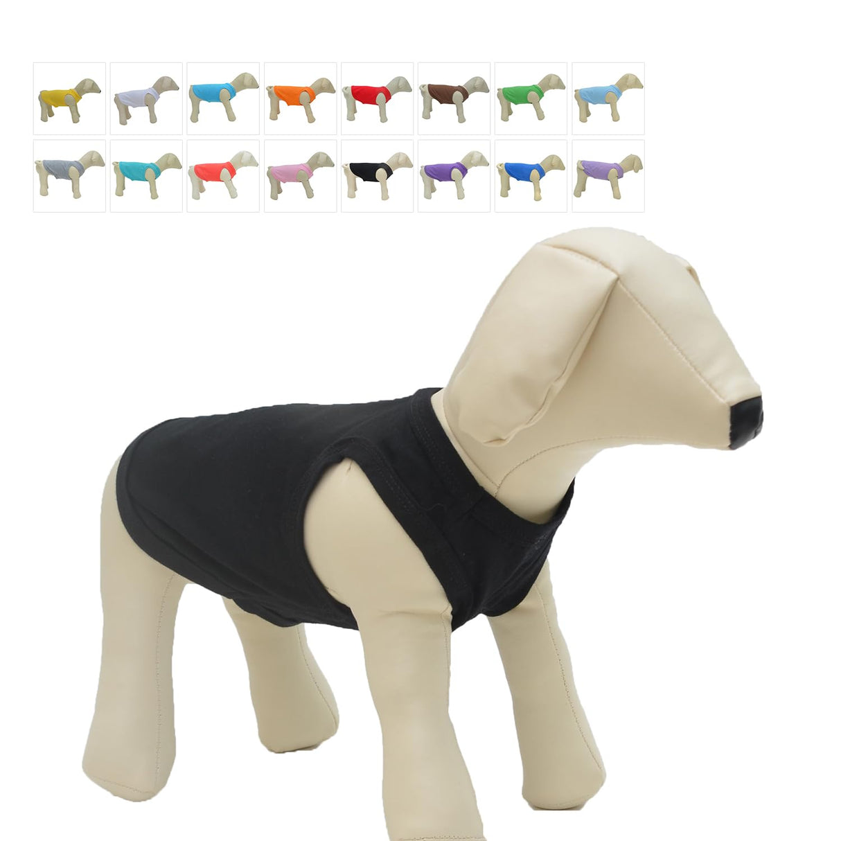 2018 Pet Clothes Dog Clothing Blank T-Shirt Tanks Top Vests for Small Middle Large Size Dogs 100% Cotton Dog Summer Vest Classic (XXXXL, Black)