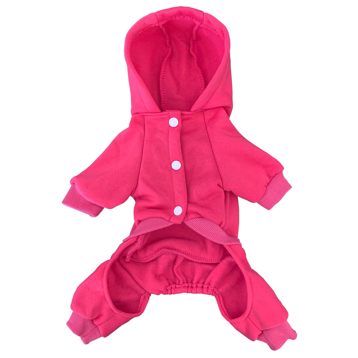Izefia Dog Hoodie Security Clothes Tracksuit 4 Legs Jumpsuit Fleece Sweater Winter Sweat Shirt Warm Cotton Hoodies for Small Dog Medium Large Cat Magenta 4XL