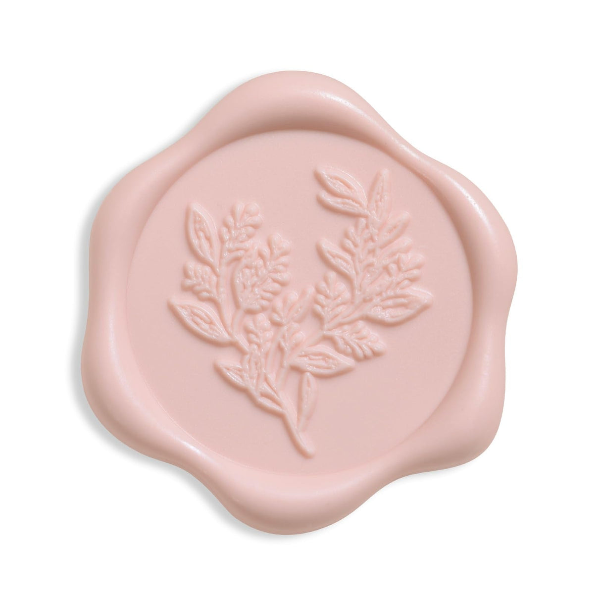 UNIQOOO Wax Seal Stickers - Eucalyptus Wedding Invitation Envelope Seal Stickers, 50 Pcs Self- Adhesive Blush Pink Stickers, Perfect for Invitation, Christmas, Gift Wrapping, Party