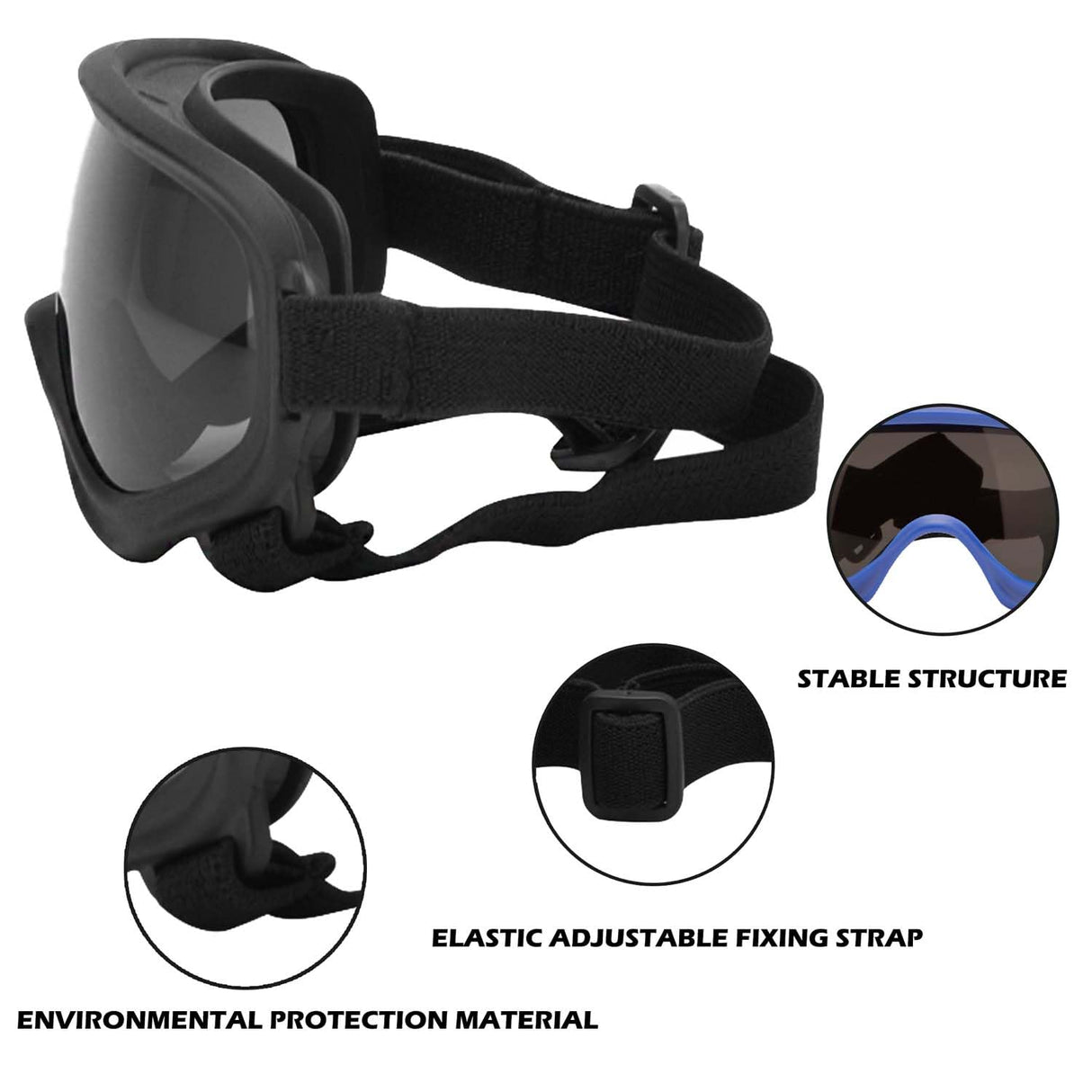 Dog Sunglasses,Doggles Anti-UV Protection, Pet Sunglasses with Adjustable Strap, Suitable for Motorcycle Car Driving Bike Riding Hiking Swimming Wind Dust Fog Dog Eye Protection