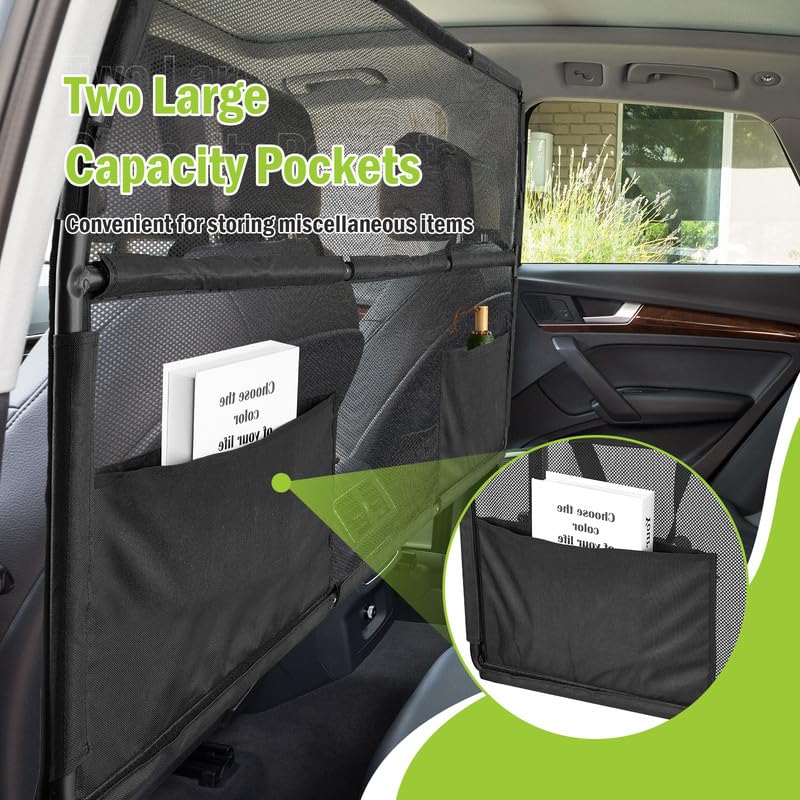 Farafox Dog Barrier for Car,56" Wide for Trucks SUV Sedans Pet Restraint Car Backseat,Backseat Divider Crossover Front Car Travel Back Seat Barricade Partition