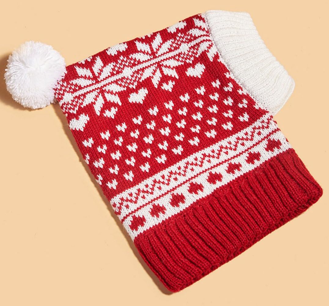 MaruPet Dog Hat & Scarf Set, Knitted Pet Christmas Winter Warm Caps, Cute Accessories Neck Ear Warmer Hood & Warm Scarf, Party Decoration for Cat & Dog, Fit for Small G-red Hearts Small