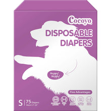 Load image into Gallery viewer, COCOYO Disposable Female Dog Diapers Small Size, 75 Count, Super Absorbent, Breathable, Wetness Indicator
