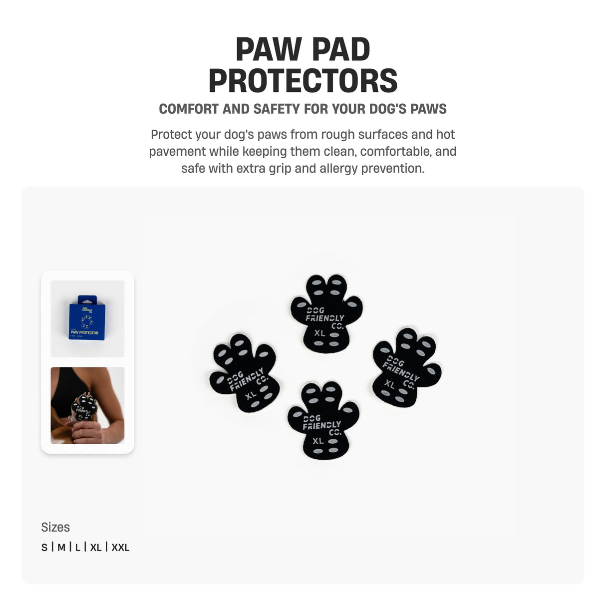 DF Co. Dog Paw Pad Protector | Protects from Hot Surfaces, Provides Extra Grip, Keeps Paws Clean, Prevents Paw Allergies | Size L, Pack of 20