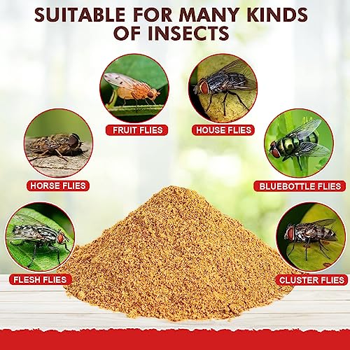 10 Pack Fly Trap Bait Refills, Reusable Fly Bait, 10 * 30g Natural Fly Bait Refill Packets Killer for Reusable Fly Traps Outdoor, Fly Attractant for Ranch Fly Traps Outdoor