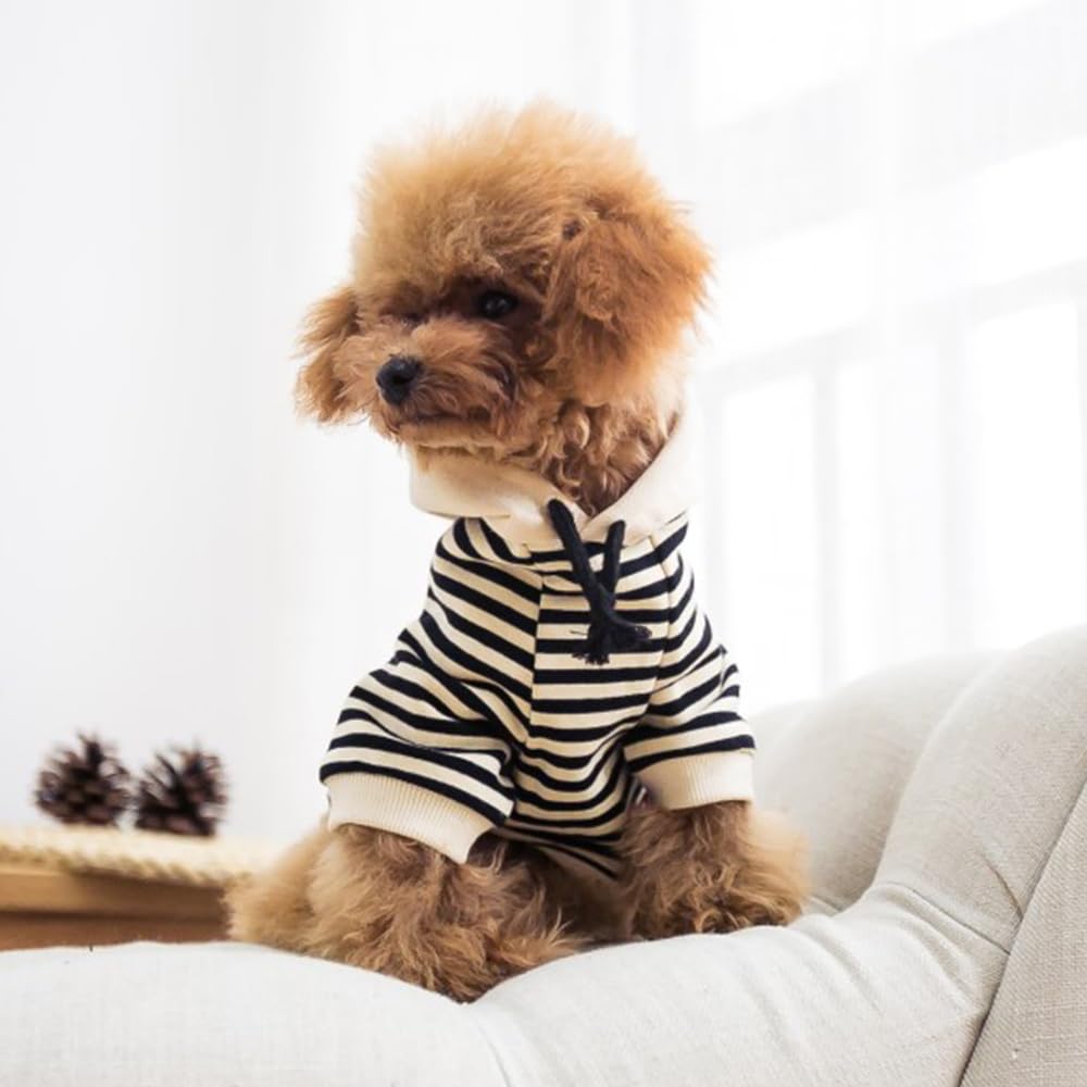 Dog Hoodies for Small Medium Large Dogs,Matching Dog and Owner Clothes Separately Sold, Striped Dog Shirts,Boy Girl Cat Dog Birthday Christmas Outfits (for Pets, 4XL - Chest 24.4")