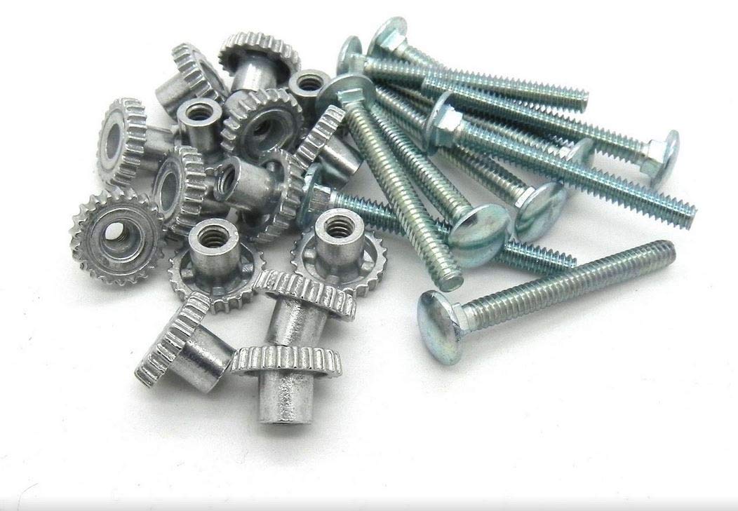 Pet Carrier Dog Kennel Metal Fasteners Nuts Bolts Replacements (1-3/4" Long Bolts, 16 Pack)