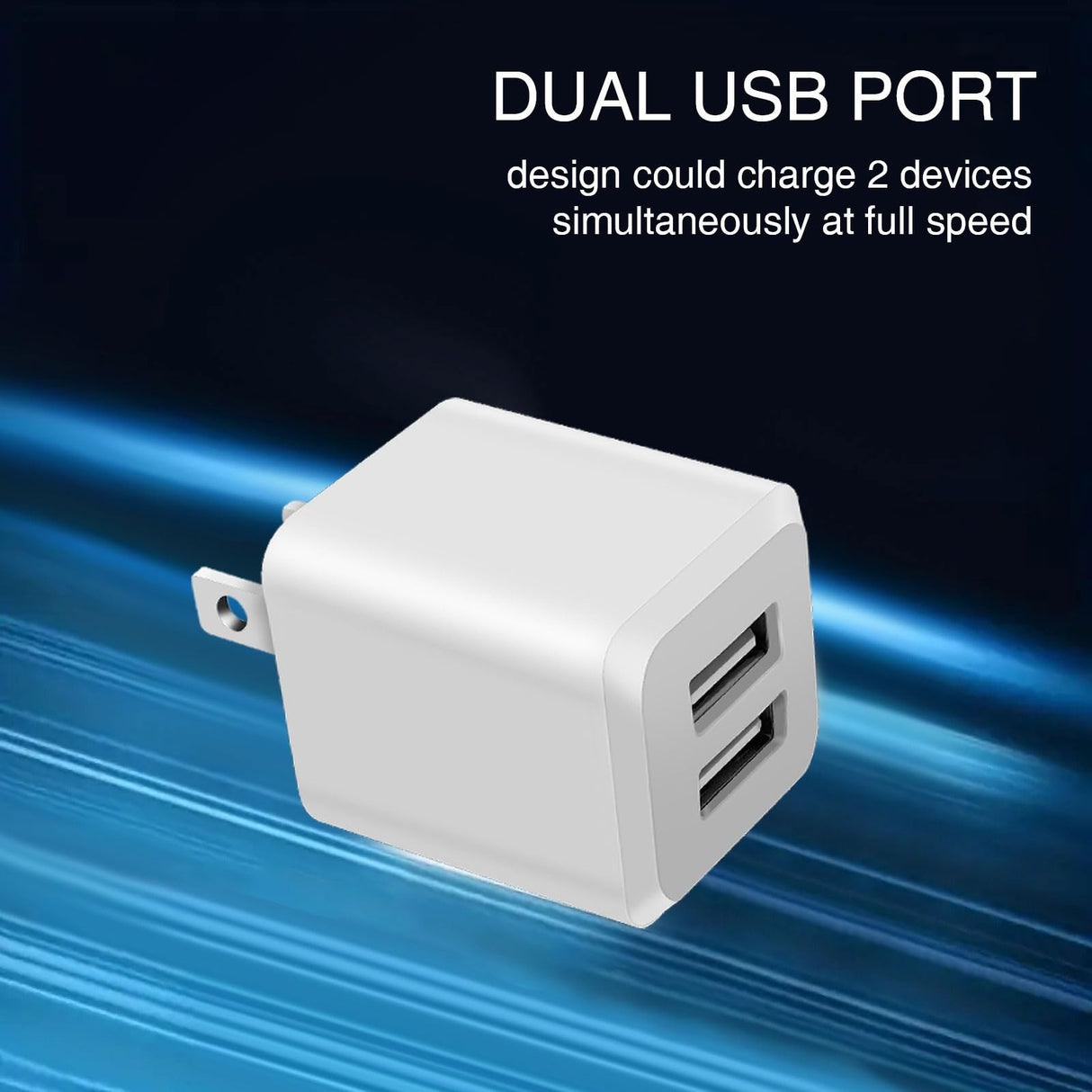 USB Wall Charger, Dual Port Cube Power Adapter Charger Plug Block Charging Box, Dual Port Wall Charging Adapter, Compatible for i Phone 14 13 12 11,Milky White (3-Pack)